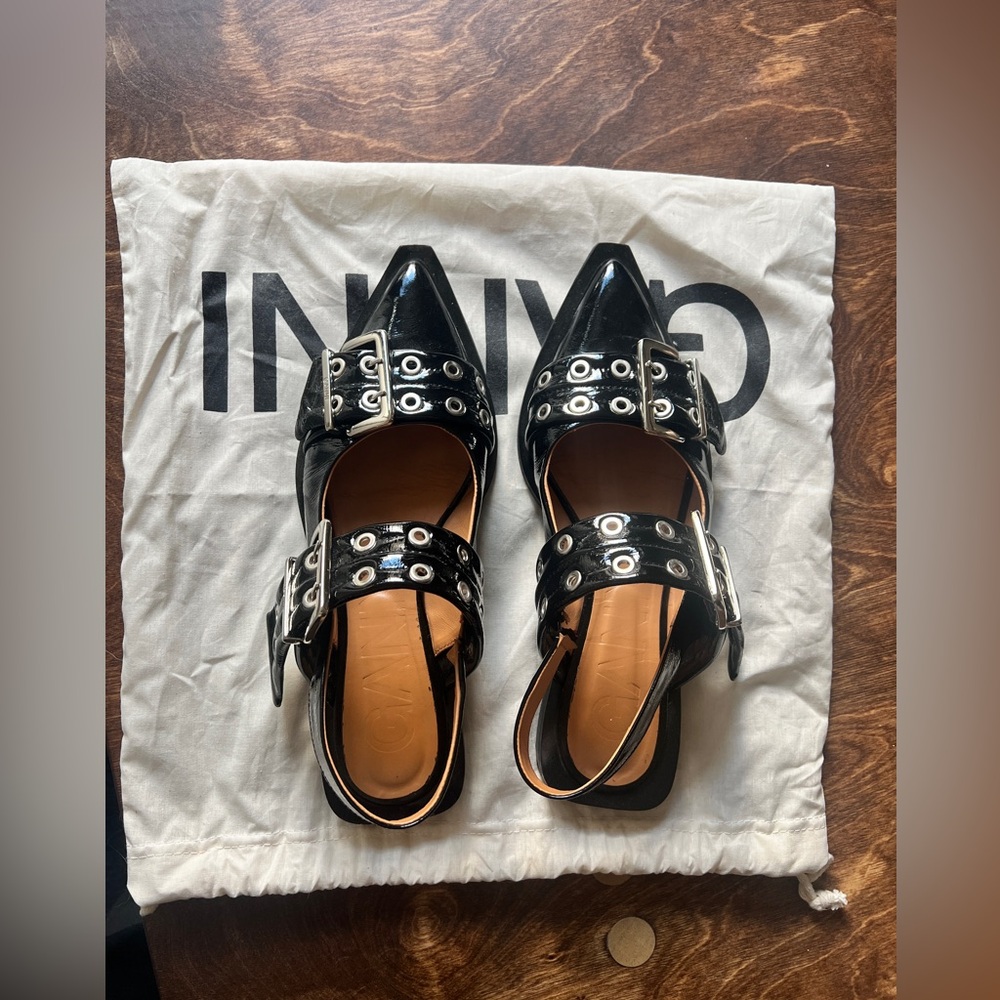Ganni Buckle Flat Size 39